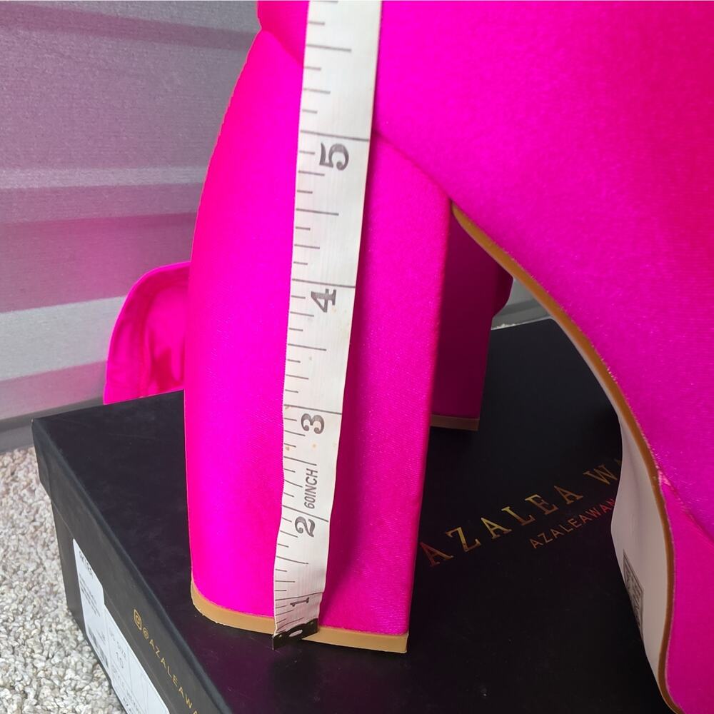Azalea Wang Platform Pant Boot Fuschia Size 10 NEW leggings - Picture 2 of 11